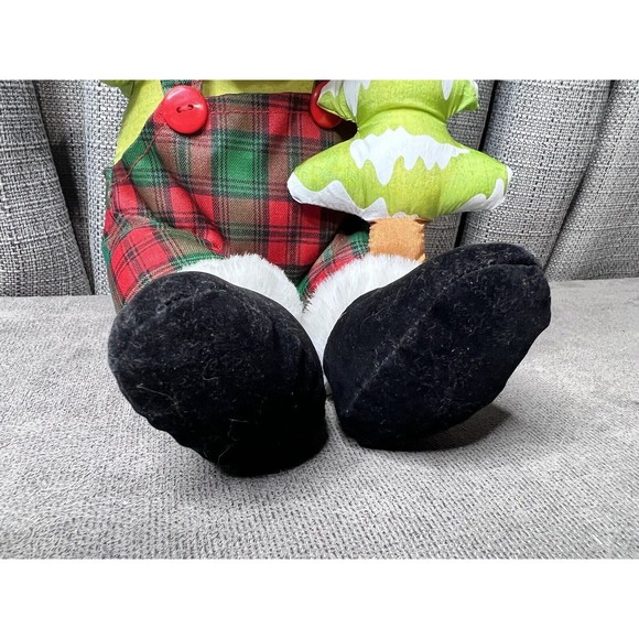 Trendmasters Nylon Santa Claus VTG Plush Lumber Jack Hunting Parachute Plaid 12” - Picture 4 of 13